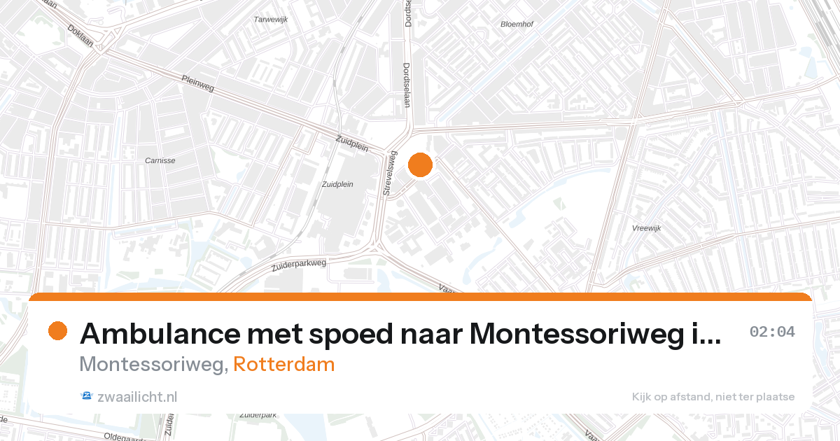 Ambulance met spoed naar Montessoriweg in Rotterdam — 1 feb 2026