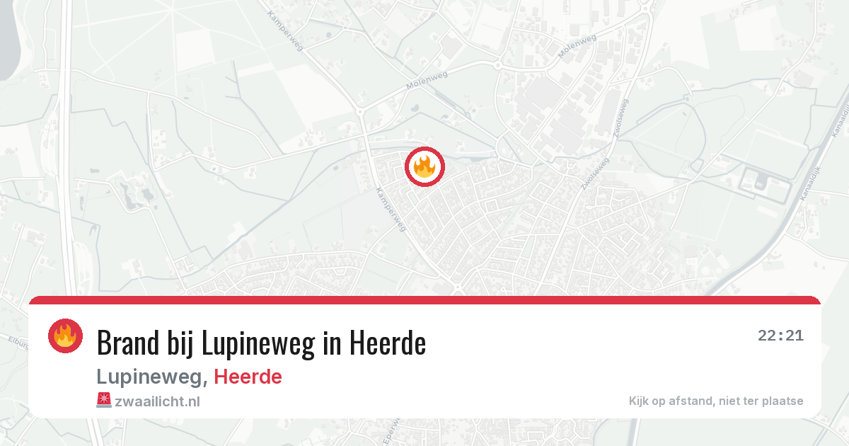 Brand bij Lupineweg in Heerde — 29 jun 2026