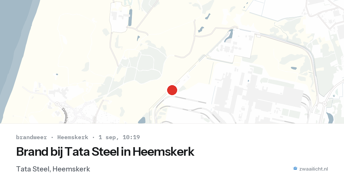 Brand bij Tata Steel in Heemskerk — 1 sep 2026