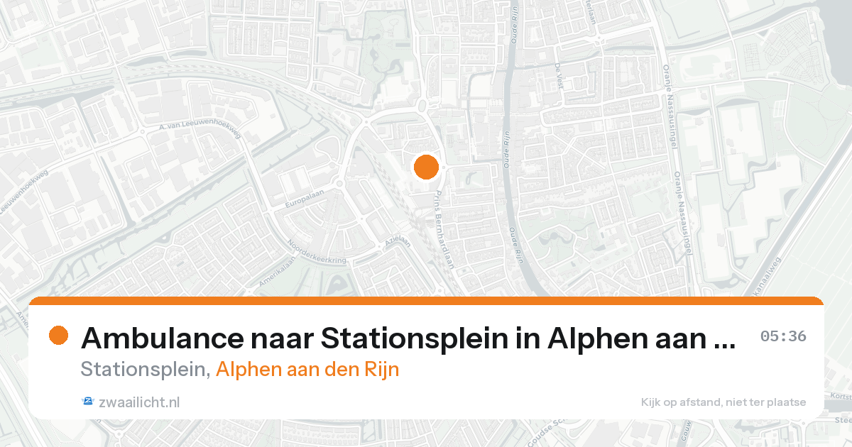 Ambulance naar Stationsplein in Alphen aan den Rijn — 17 aug 2026