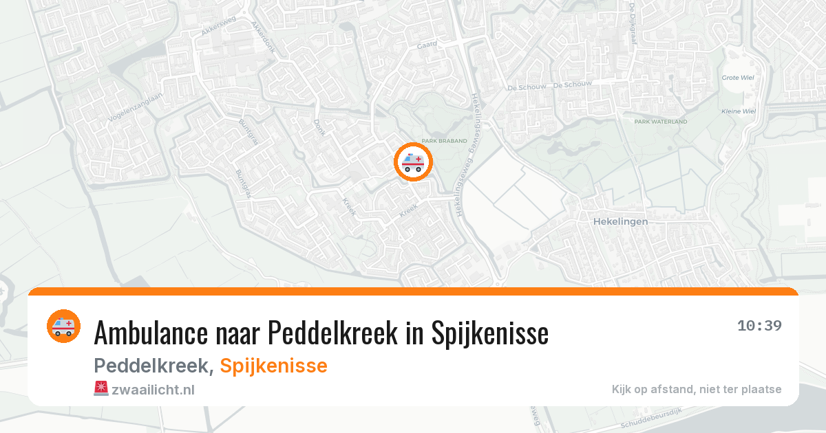 Ambulance naar Peddelkreek in Spijkenisse — 3 aug 2026