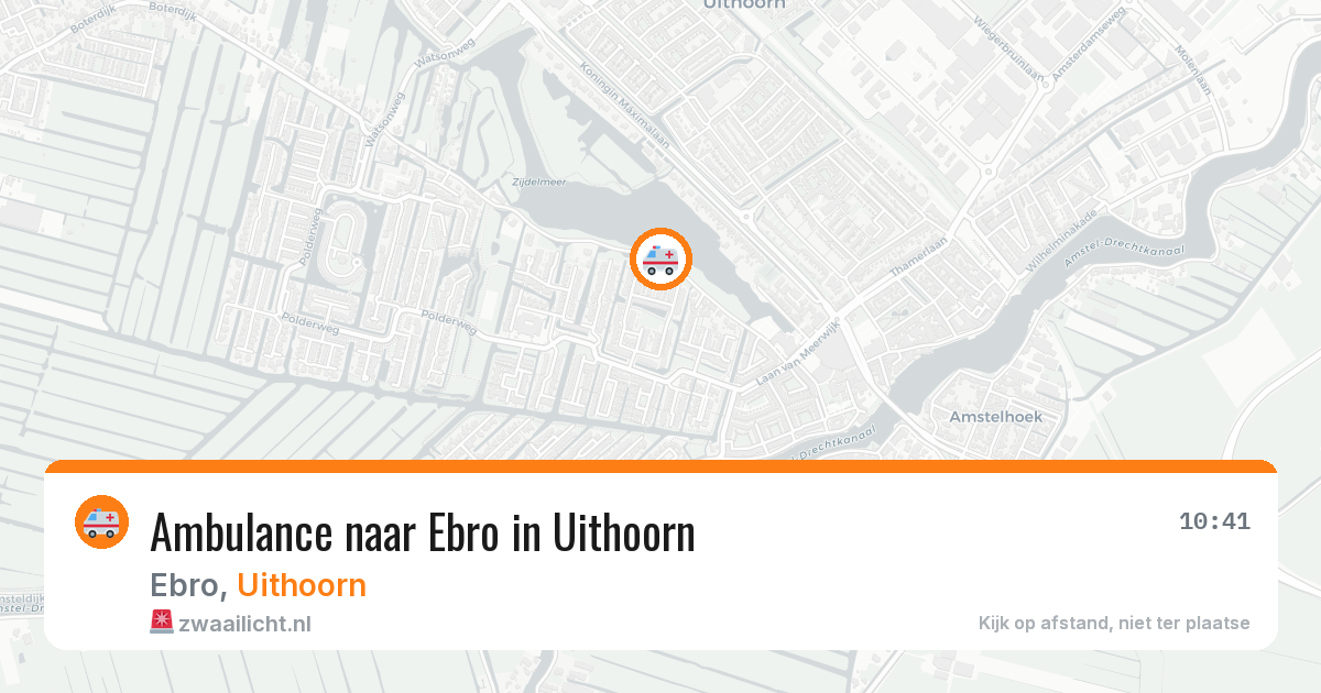 Ambulance naar Ebro in Uithoorn — 18 mei 2026