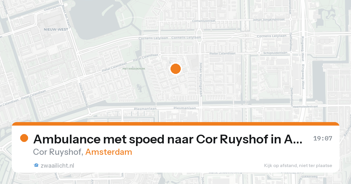 Ambulance met spoed naar Cor Ruyshof in Amsterdam — 30 jan 2026