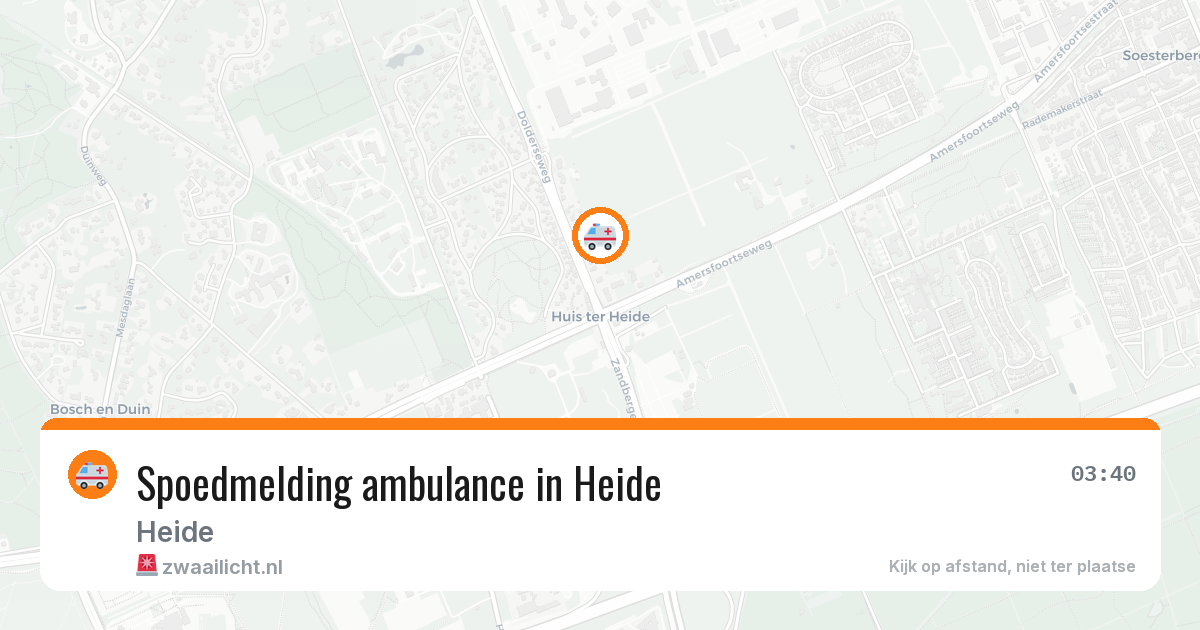 Spoedmelding ambulance in Heide — 10 aug 2026
