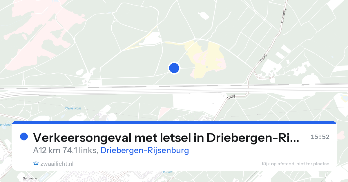 Verkeersongeval met letsel in Driebergen-Rijsenburg — 27 aug 2026
