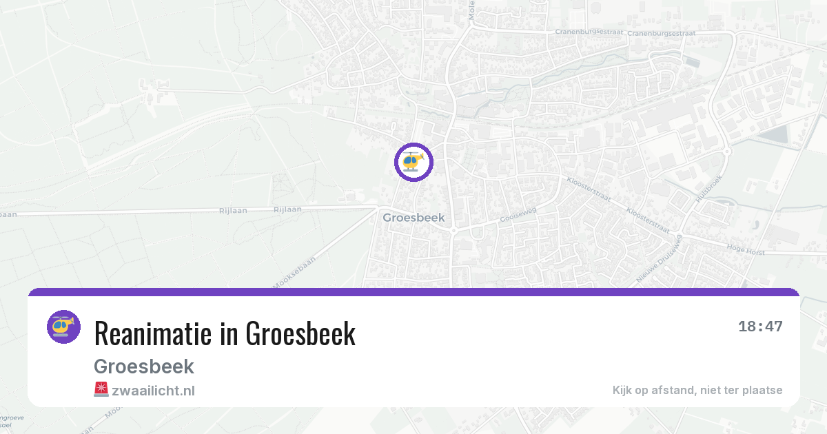 Reanimatie in Groesbeek — 7 aug 2026