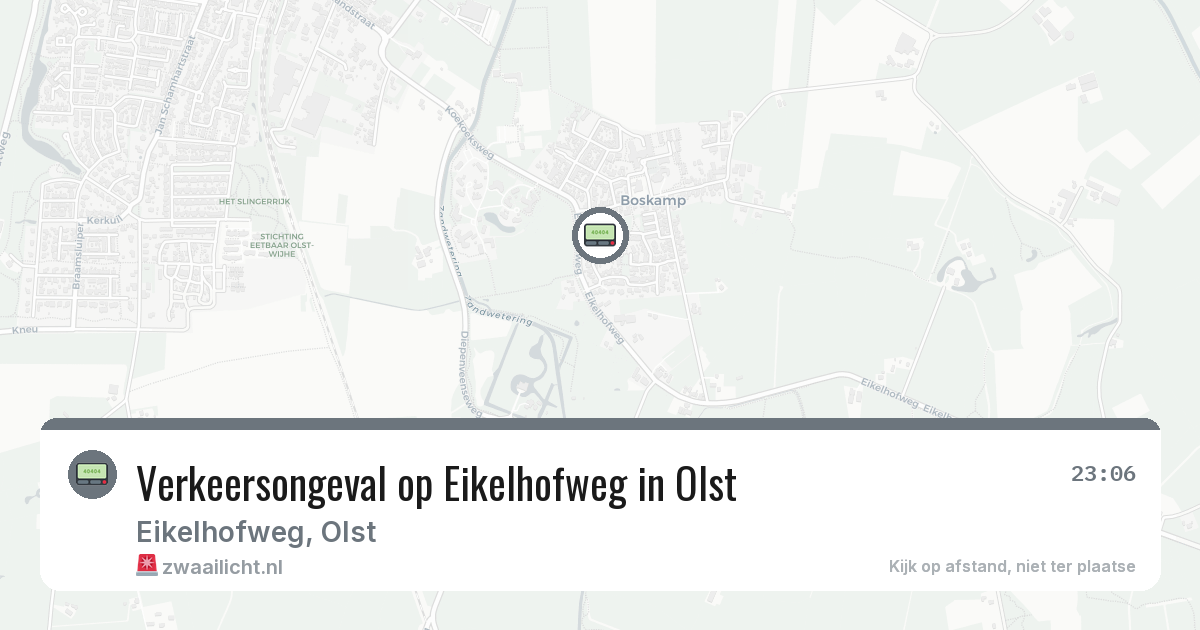 Verkeersongeval op Eikelhofweg in Olst — 8 jul 2026
