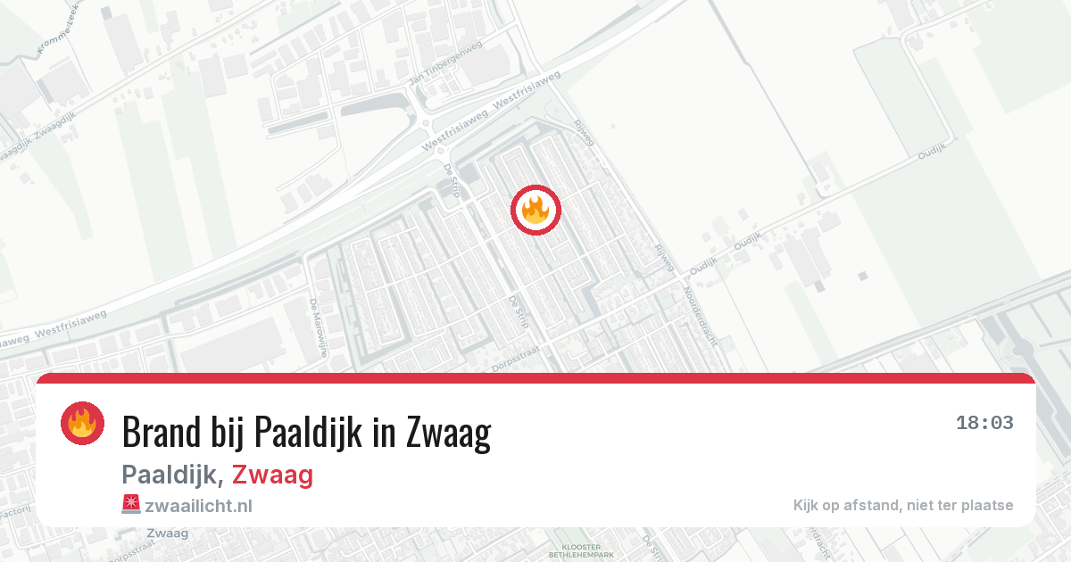 Brand bij Paaldijk in Zwaag — 25 mei 2026