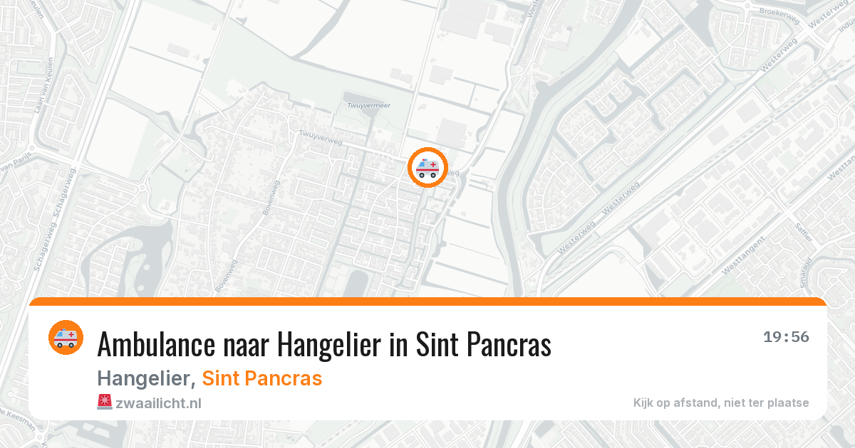 Ambulance naar Hangelier in Sint Pancras — 12 apr 2026