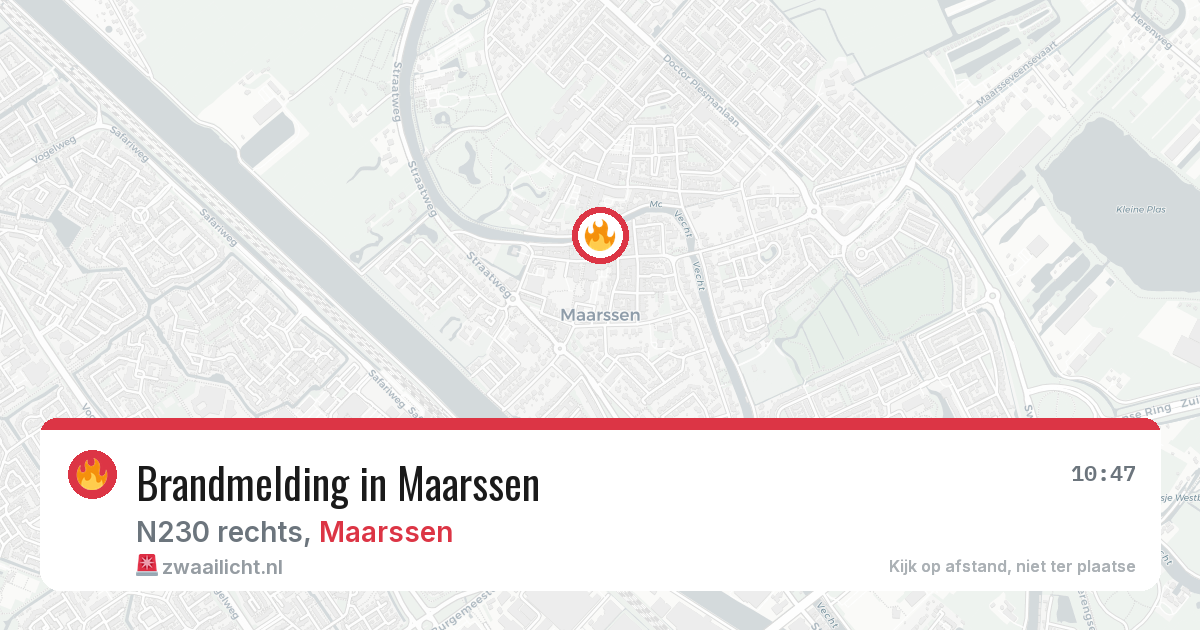 Brandmelding in Maarssen — 26 jun 2026