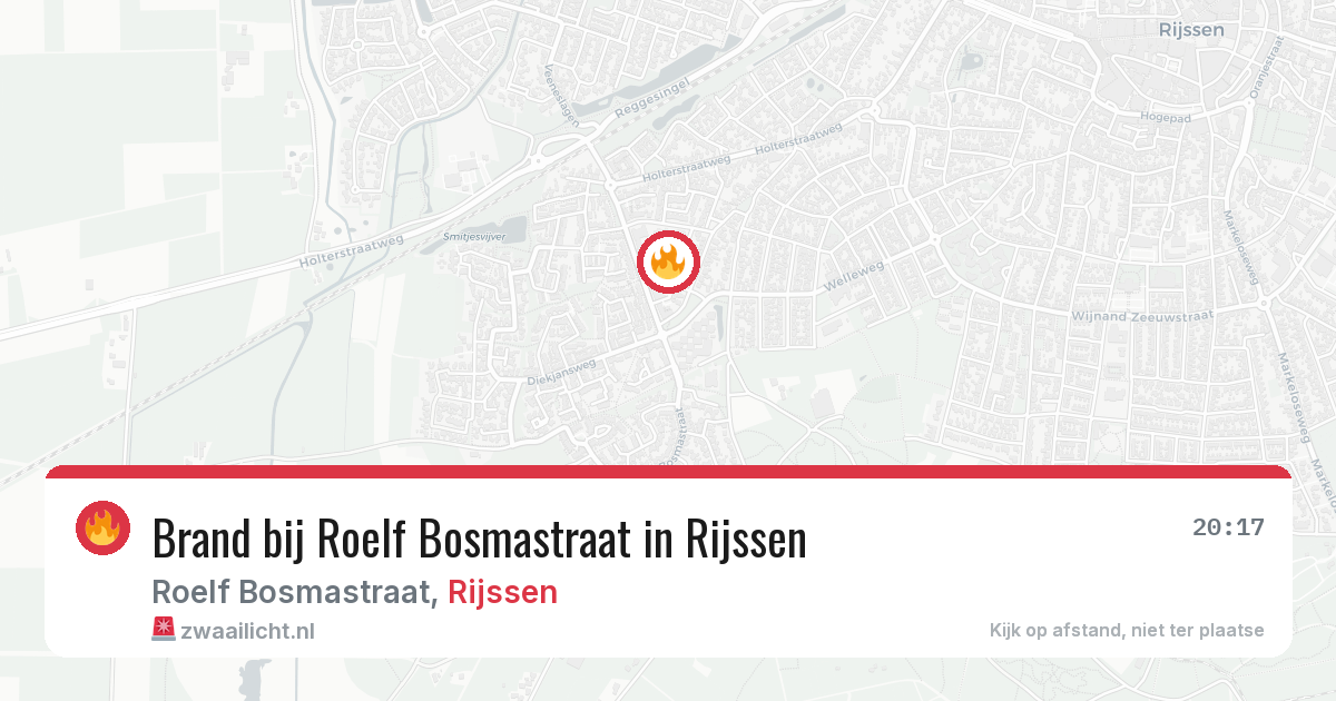 Brand bij Roelf Bosmastraat in Rijssen — 15 jul 2026