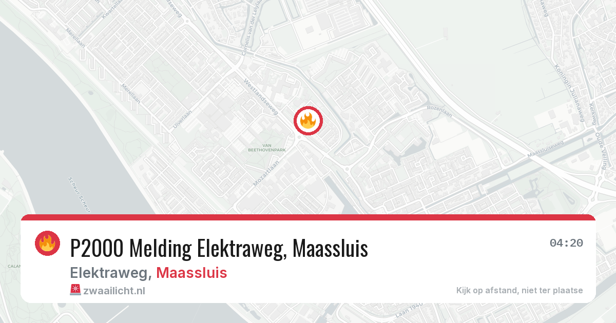 P2000 Melding Elektraweg, Maassluis — 11 aug 2026