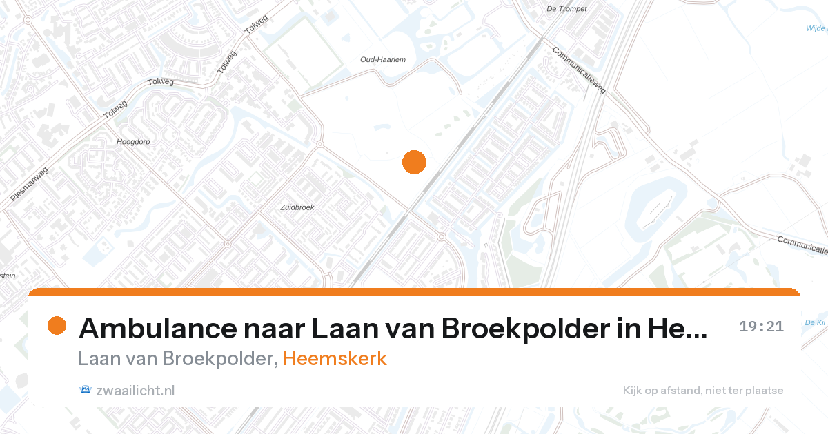 Ambulance naar Laan van Broekpolder in Heemskerk — 28 aug 2026