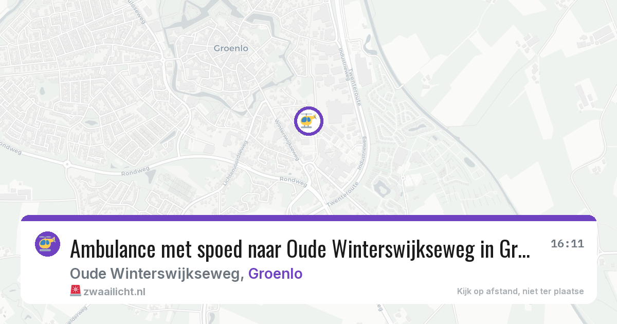 Ambulance met spoed naar Oude Winterswijkseweg in Groenlo — 4 aug 2026
