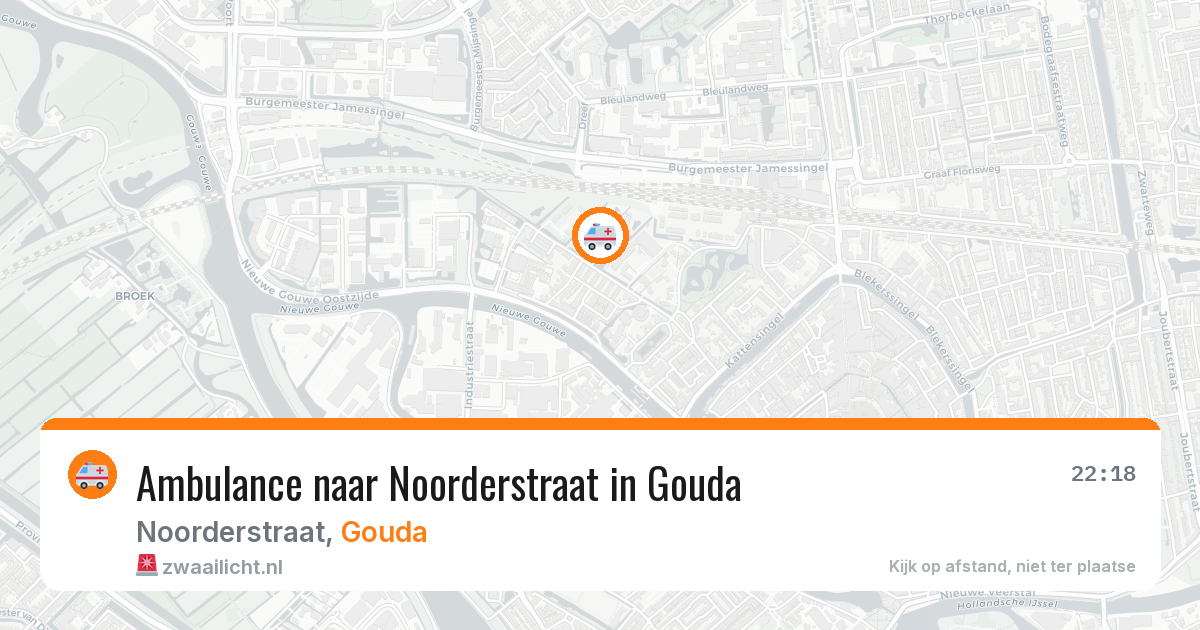 Ambulance naar Noorderstraat in Gouda — 28 mei 2026