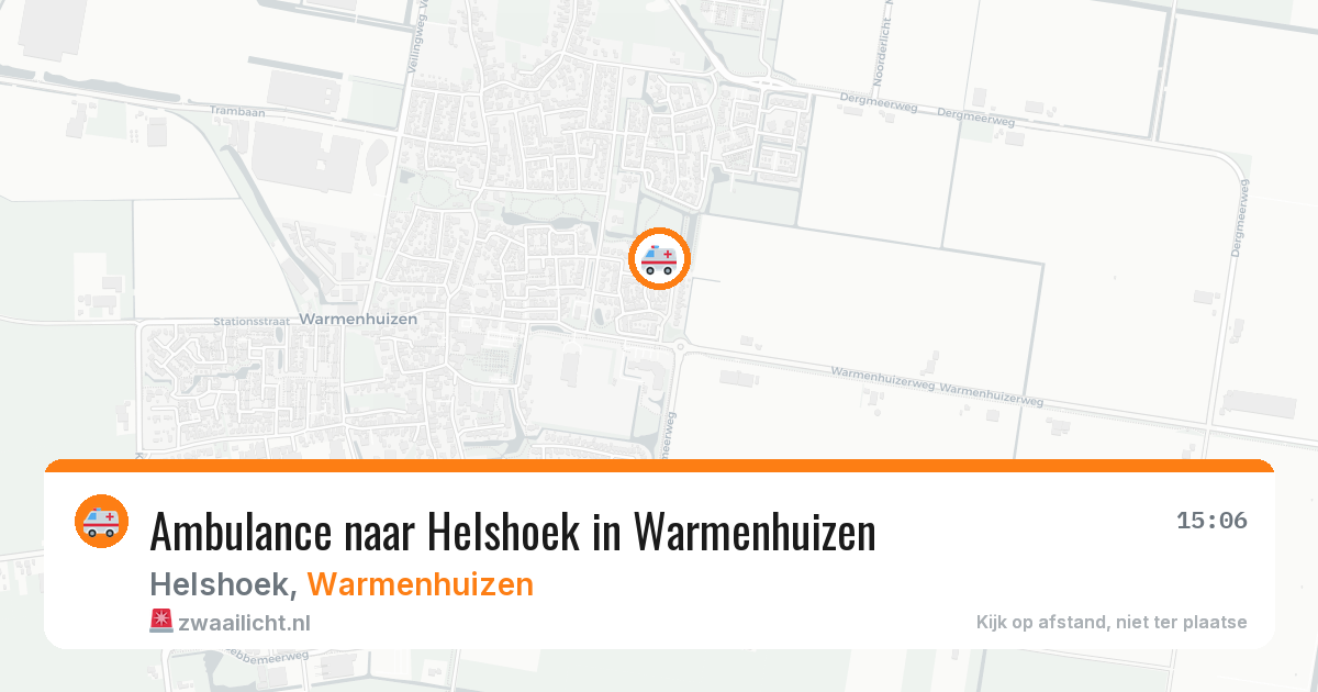 Ambulance naar Helshoek in Warmenhuizen — 22 jul 2026