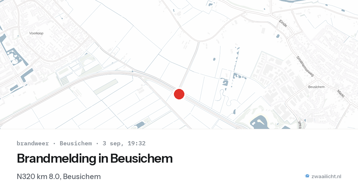 Brandmelding in Beusichem — 3 sep 2026