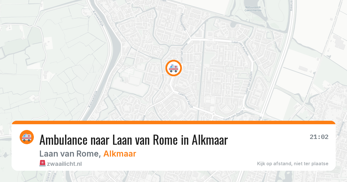 Ambulance naar Laan van Rome in Alkmaar — 16 jul 2026