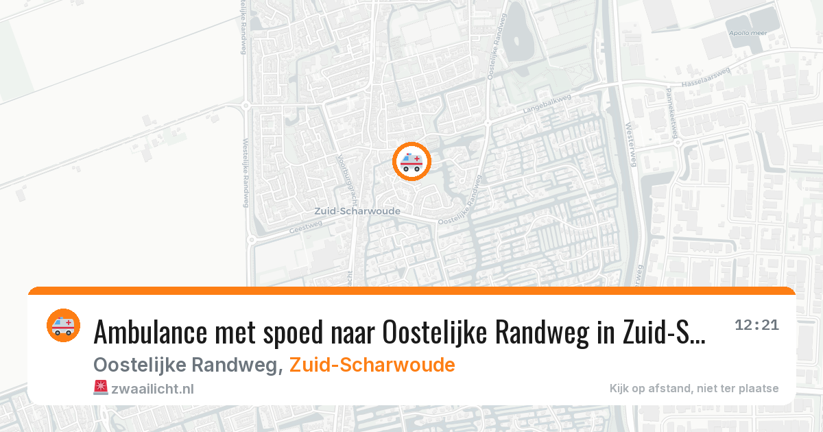 Ambulance met spoed naar Oostelijke Randweg in Zuid-Scharwoude — 23 mei 2026