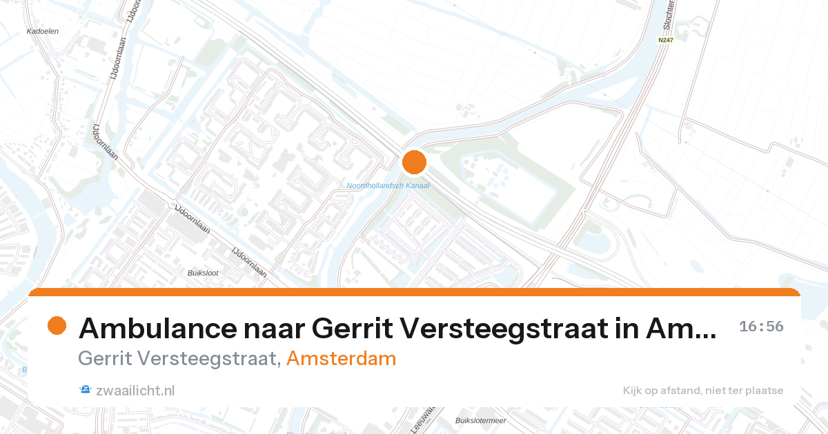 Ambulance naar Gerrit Versteegstraat in Amsterdam — 26 aug 2026
