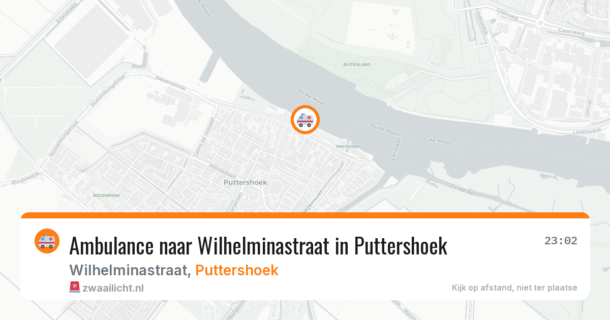 Ambulance naar Wilhelminastraat in Puttershoek — 11 jul 2026