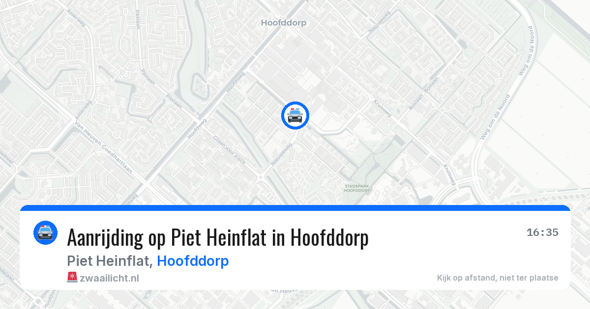 Aanrijding op Piet Heinflat in Hoofddorp — 29 mei 2026