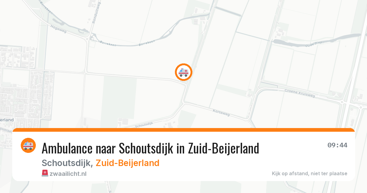 Ambulance naar Schoutsdijk in Zuid-Beijerland — 25 jun 2026
