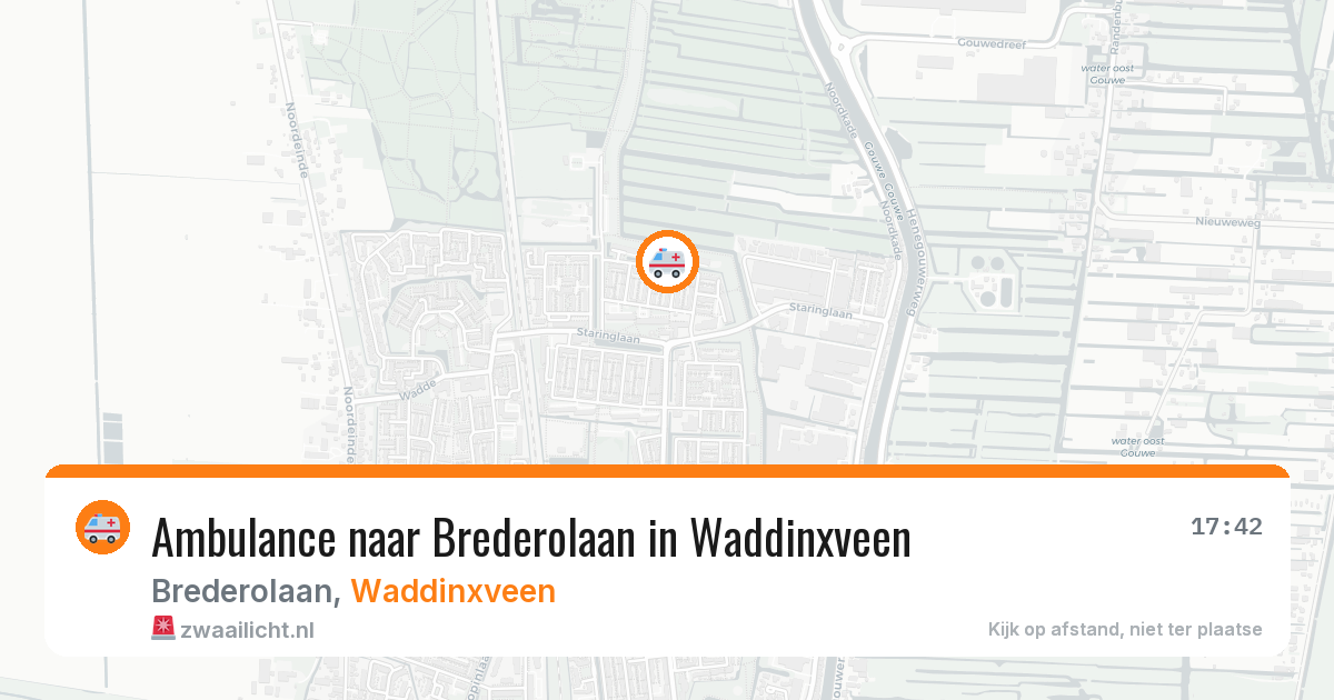 Ambulance naar Brederolaan in Waddinxveen — 29 jul 2026