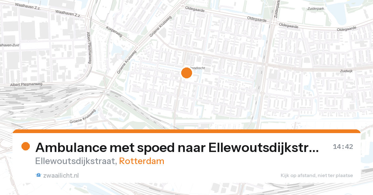 Ambulance met spoed naar Ellewoutsdijkstraat in Rotterdam — 28 aug 2026