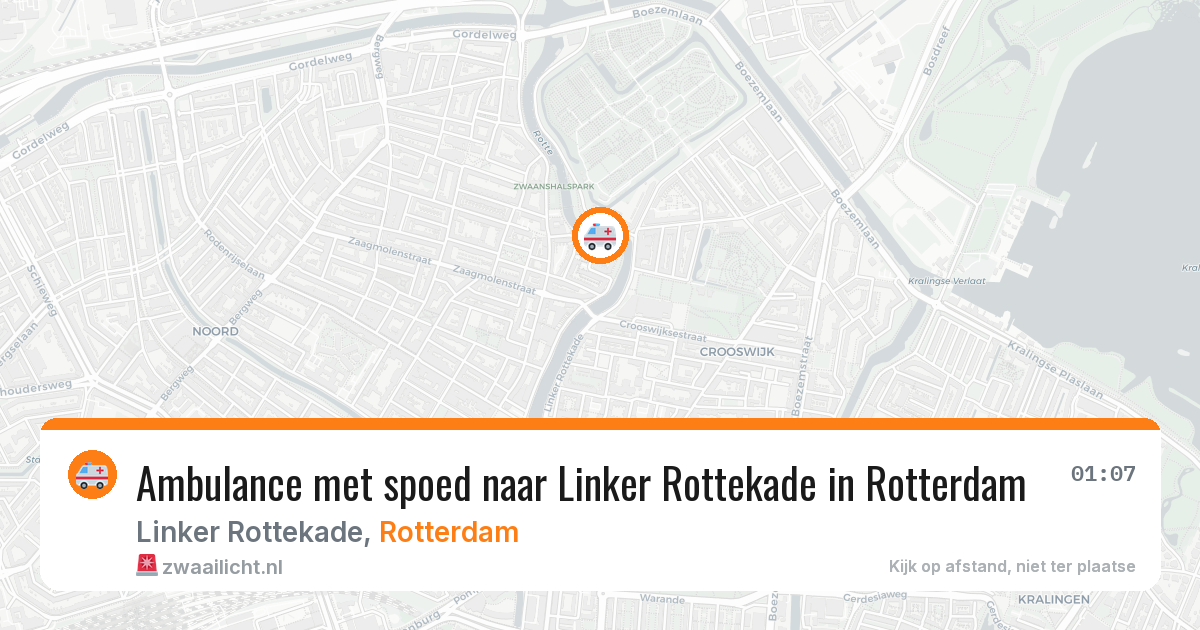 Ambulance met spoed naar Linker Rottekade in Rotterdam — 9 jun 2026