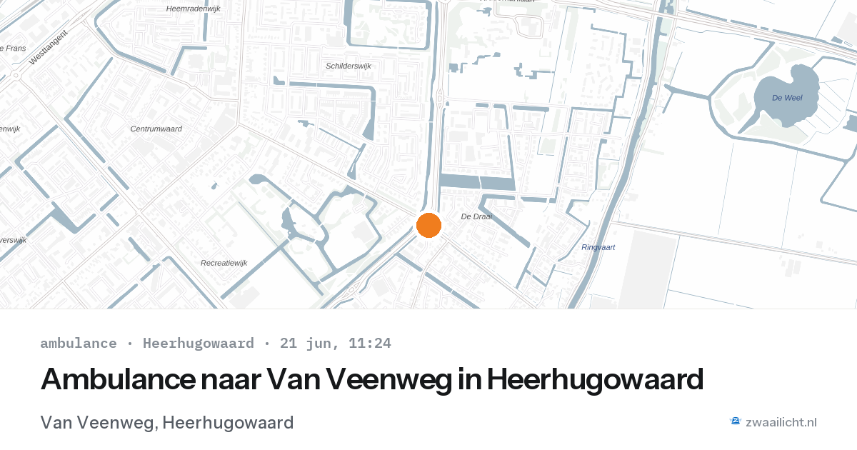 Ambulance naar Van Veenweg in Heerhugowaard — 21 jun 2026