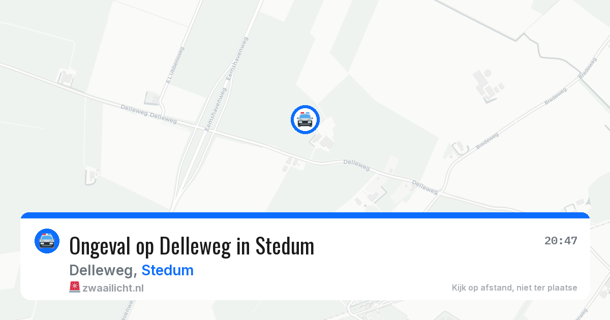 Ongeval op Delleweg in Stedum — 10 mrt 2026
