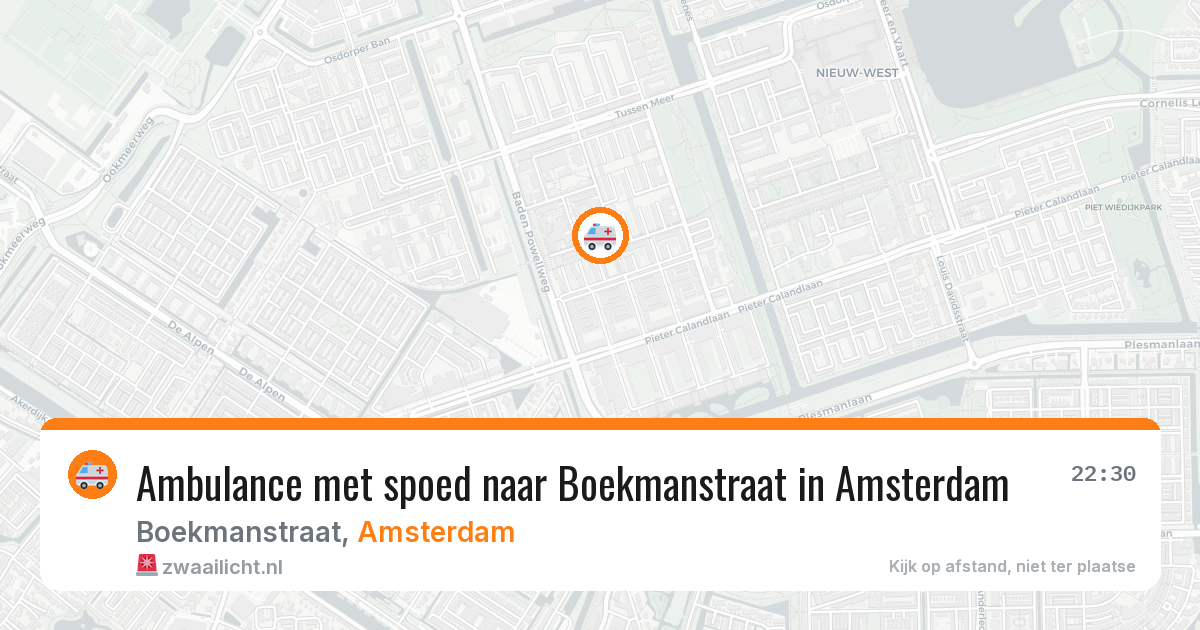 Ambulance met spoed naar Boekmanstraat in Amsterdam — 31 mrt 2026