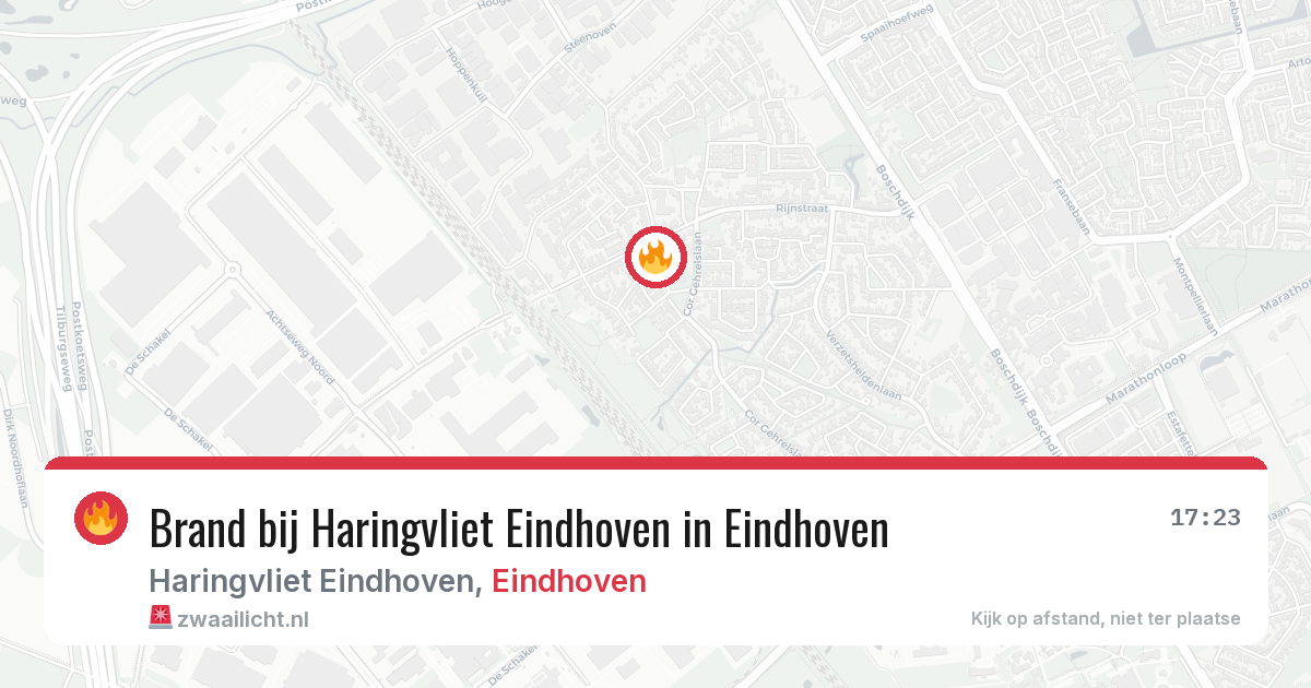 Brand bij Haringvliet Eindhoven in Eindhoven — 14 aug 2026