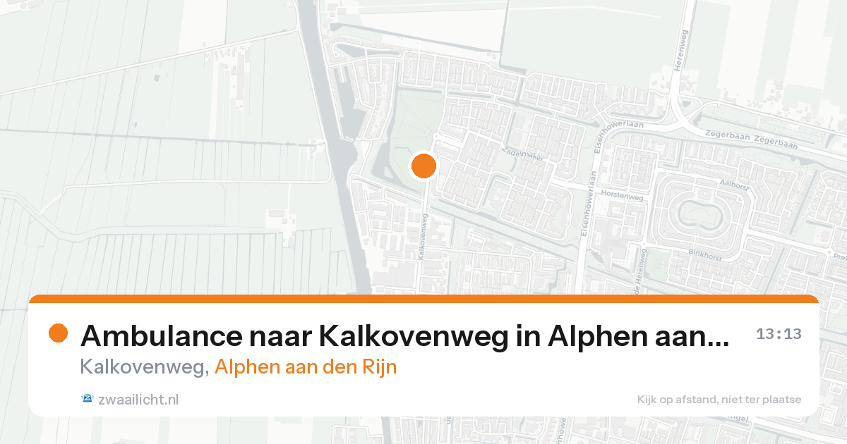 Ambulance naar Kalkovenweg in Alphen aan den Rijn — 17 aug 2026
