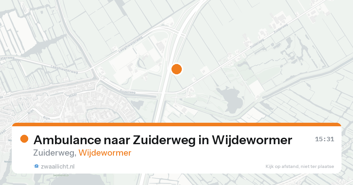Ambulance naar Zuiderweg in Wijdewormer — 20 mei 2026