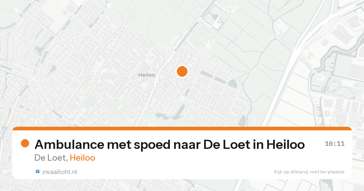 Ambulance met spoed naar De Loet in Heiloo — 23 aug 2026