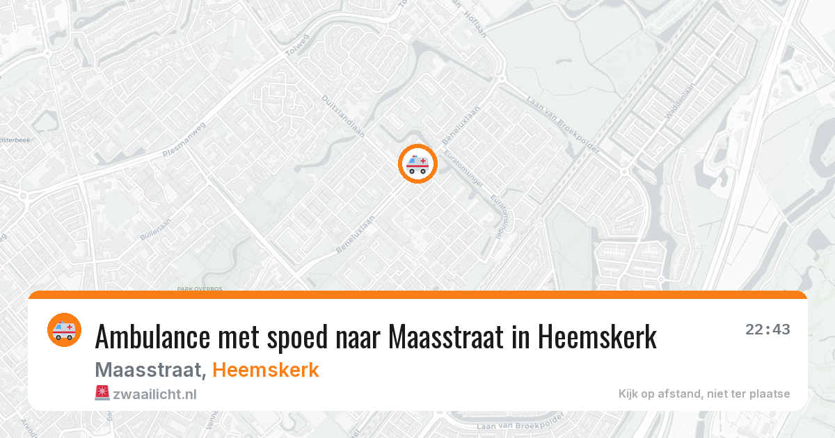 Ambulance met spoed naar Maasstraat in Heemskerk — 13 mei 2026