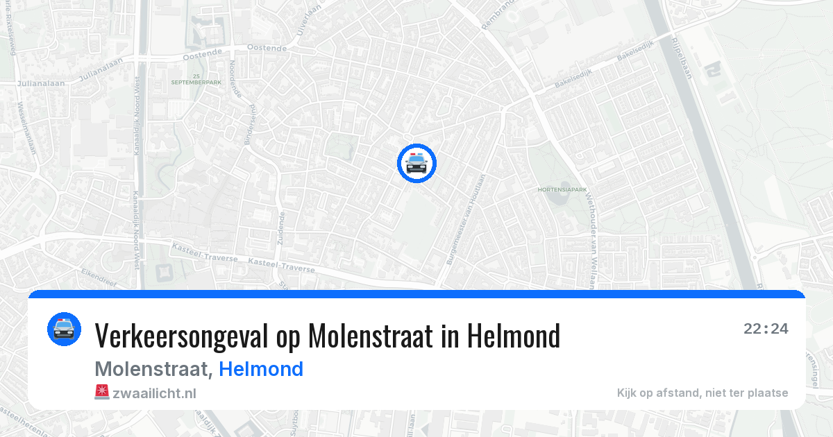 Verkeersongeval op Molenstraat in Helmond — 20 mrt 2026
