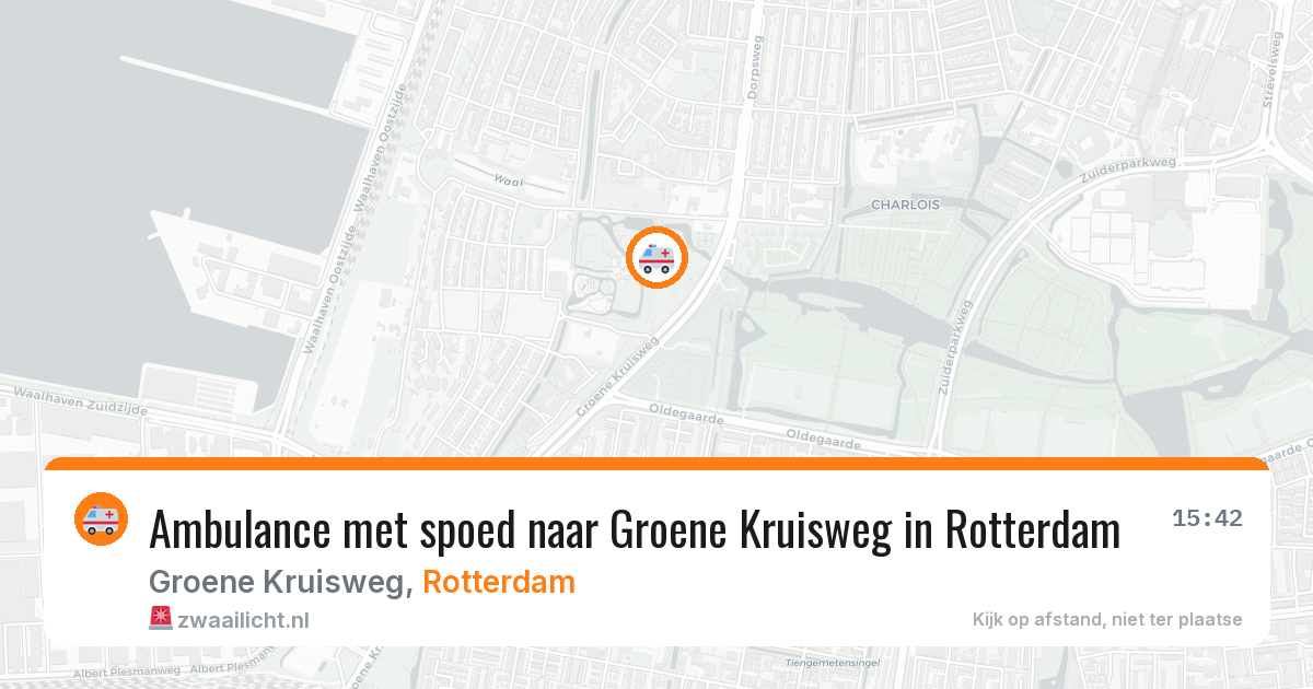 Ambulance met spoed naar Groene Kruisweg in Rotterdam — 5 jul 2026