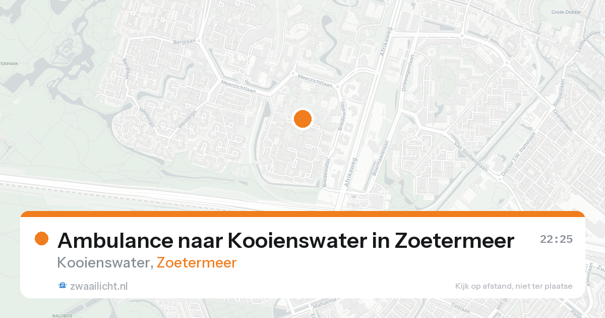 Ambulance naar Kooienswater in Zoetermeer — 19 aug 2026