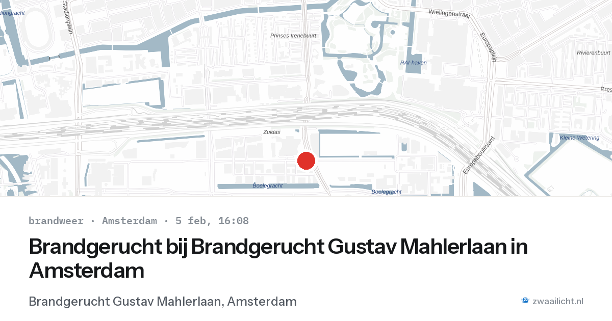 Brandgerucht bij Brandgerucht Gustav Mahlerlaan in Amsterdam — 5 feb 2026