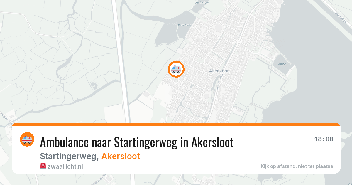 Ambulance naar Startingerweg in Akersloot — 24 mrt 2026