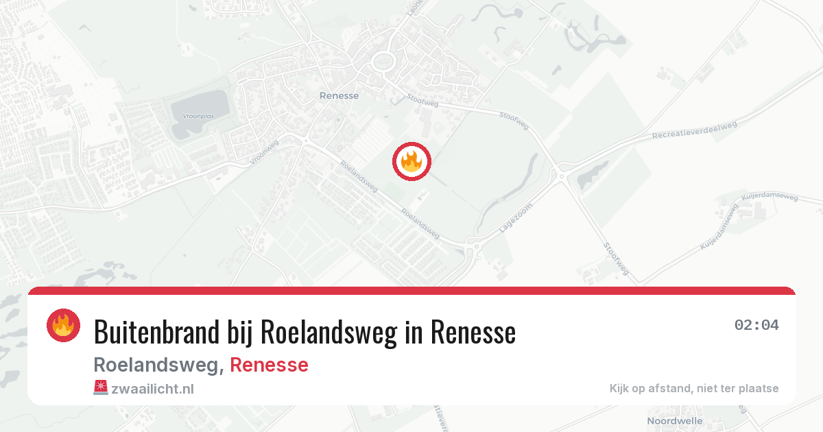 Buitenbrand bij Roelandsweg in Renesse — 31 jul 2026