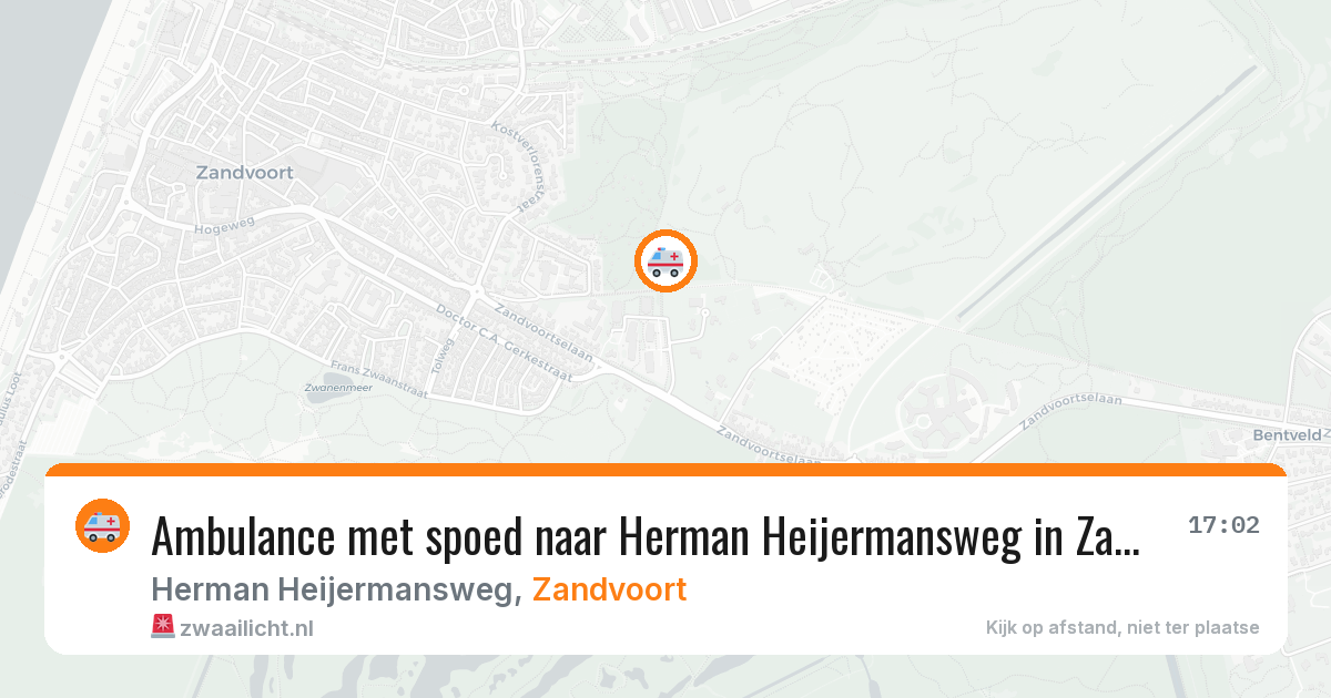 Ambulance met spoed naar Herman Heijermansweg in Zandvoort — 19 jun 2026
