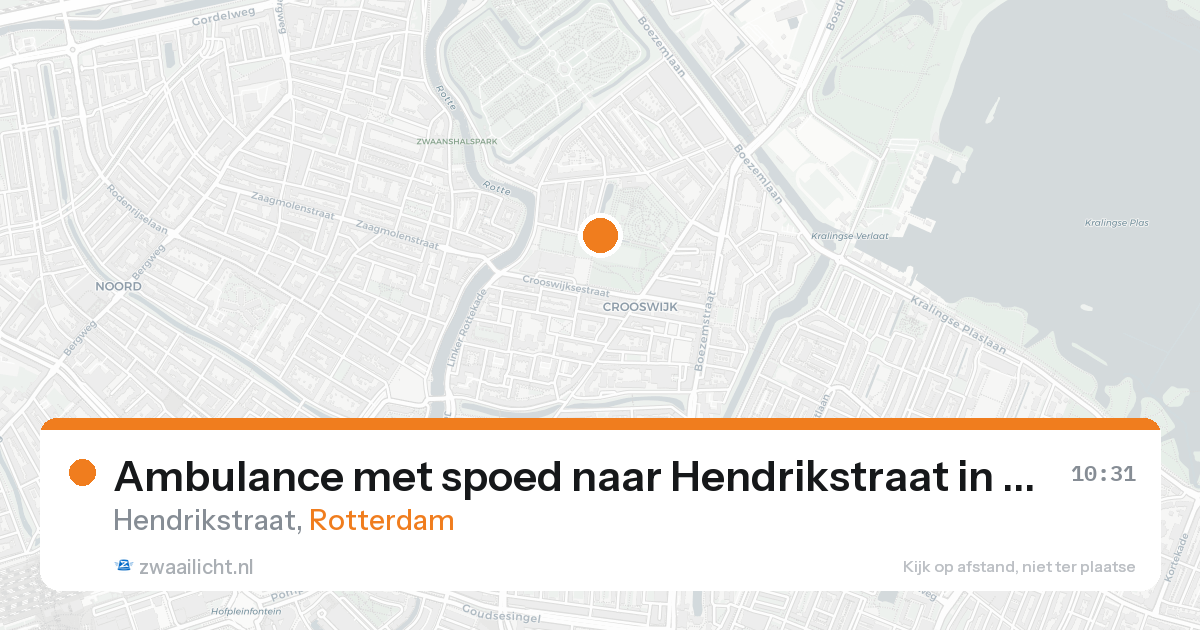 Ambulance met spoed naar Hendrikstraat in Rotterdam — 26 aug 2026