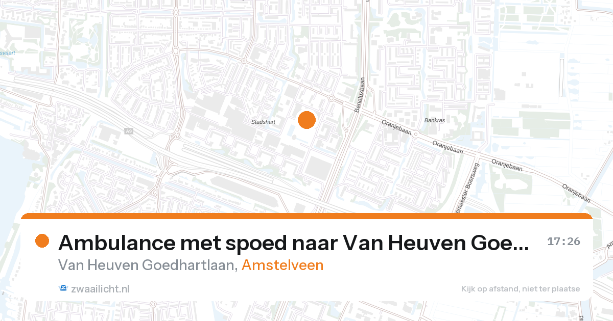 Ambulance met spoed naar Van Heuven Goedhartlaan in Amstelveen — 25 jun 2026