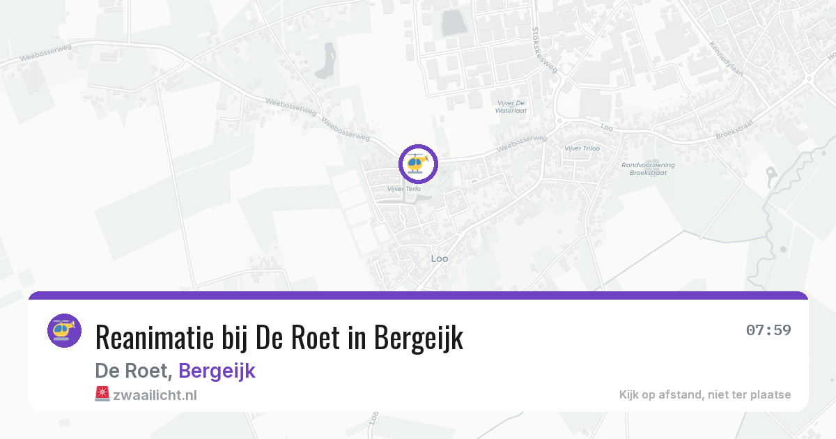 Reanimatie bij De Roet in Bergeijk — 29 jun 2026