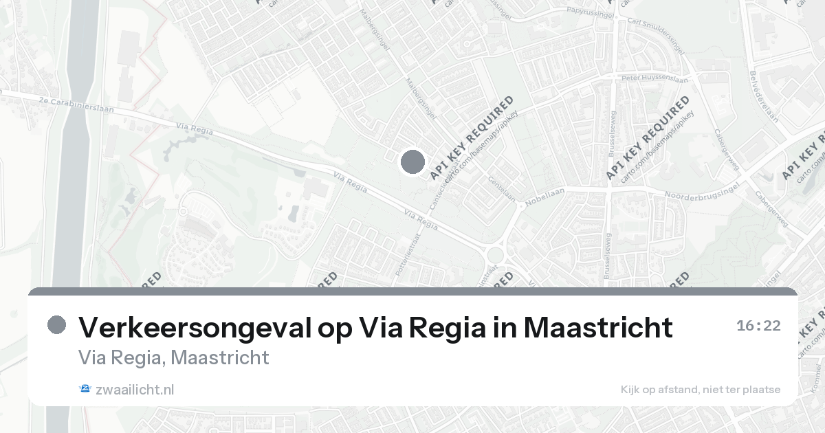 Verkeersongeval op Via Regia in Maastricht — 26 aug 2026