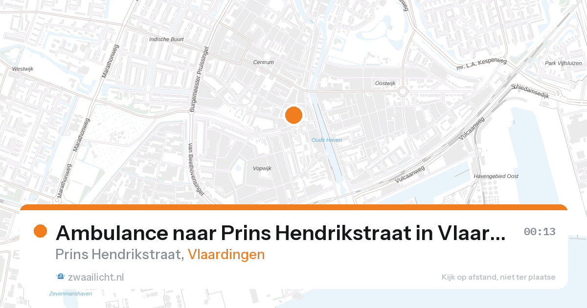 Ambulance naar Prins Hendrikstraat in Vlaardingen — 13 feb 2026